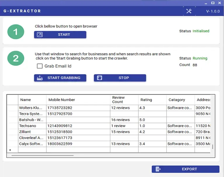 Google Maps Data Extractor (G-Extractor)